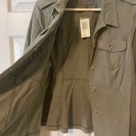 NWT Torrid Peplum Utility Jacket X1 - FITS LIKE SIZE 0X - Picture 6 of 10